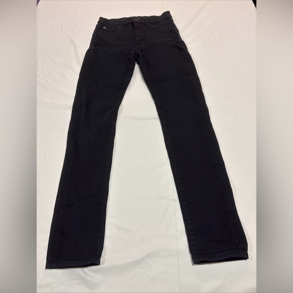 Hudson Barbara Skinny Jeans Black Stretch Pockets Zipper Denim Casual USA 27
